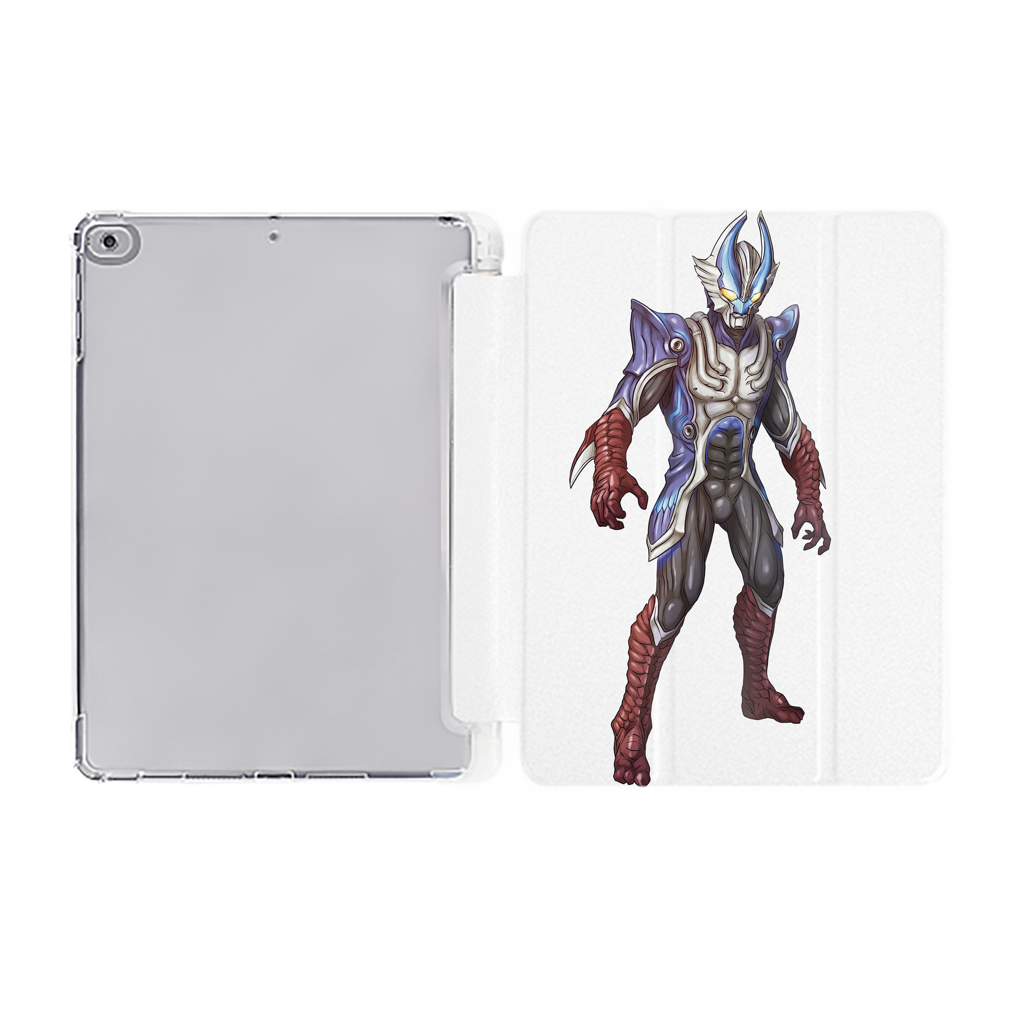 （画像用） ウルトラマン Ultraman IPad ケース ペン収納付き 三つ折りスタンド PUレザー×シリコン 対応機種9.5/10.5/10.9インチ